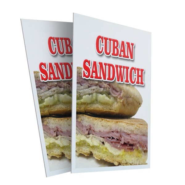 Signmission Cuban Sandwich, Plastic Signs Only 24 Inch x 36 Inch, Corrugated Plastic, 2PK CSB-2436-2PACK-Cuban Sandwich - main