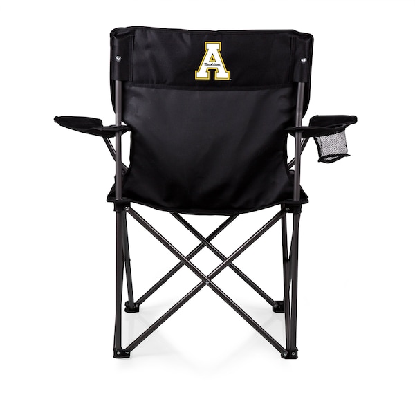 Picnic Time Family Of Brands NCAA App State Mountaineers PTZ Camp Chair - Beach Chair with Carrying Bag, Black 804-00-179-794-0 - main