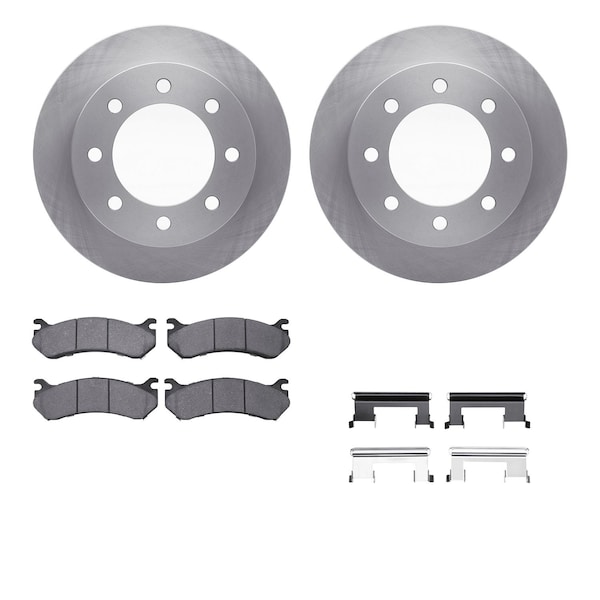 Dynamic Friction Co DFC Brake Rotor- Heavy Duty Brake Pad includes Hardware 6412-48079 - main