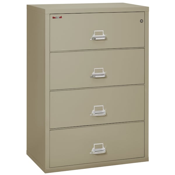 Fireking 4 Drawer, 1 Hr Fire & Impact Rated, 38" Wide Lateral Pewter 4-3822-CPE - main