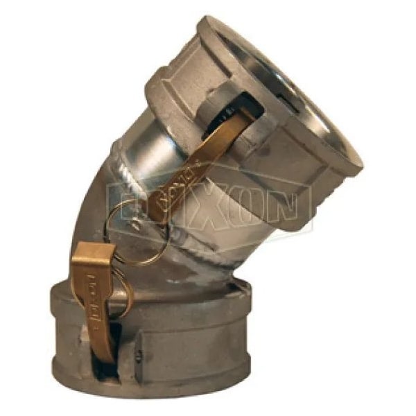 Dixon 45Deg Cam and Groove Elbow, 3 in, Female Coupler, Aluminum, Domestic 300DD-45AL - main