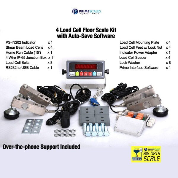 Prime Systems New Floor Scale Platform Scale Kit Load Cell Capacity 2 T PS-FSK-2T - main