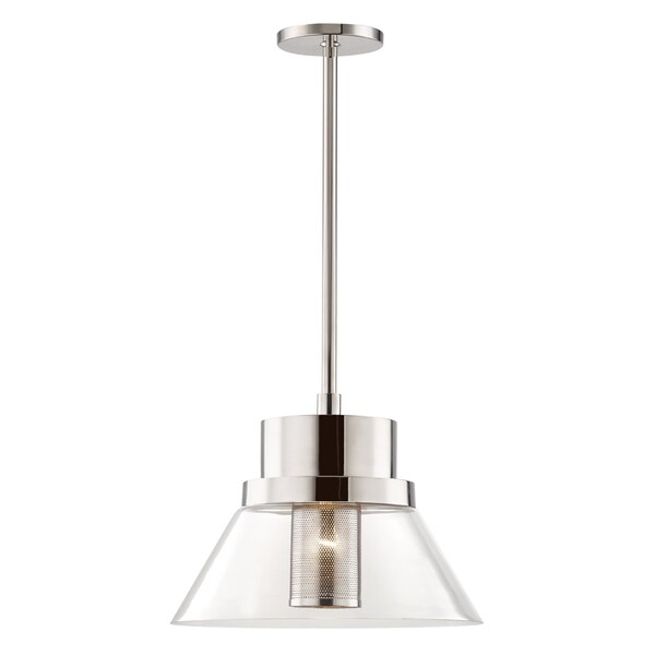 Hudson Valley Lighting Paoli 1 Light Pendant 15.5 In. Polished Nickel 4032-PN - main