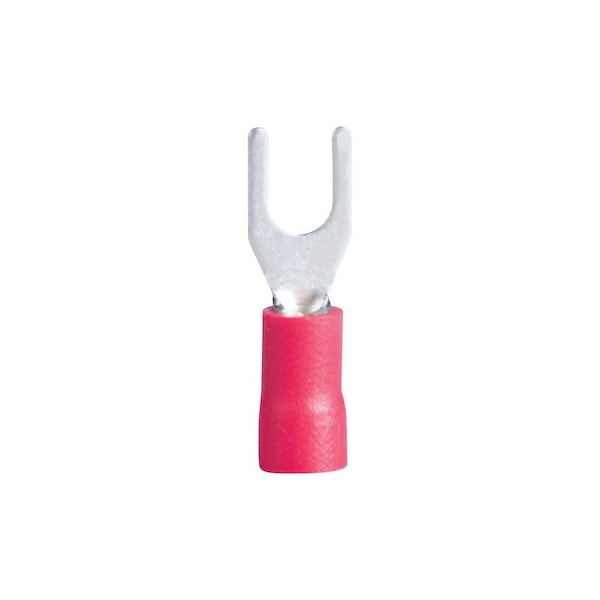 Gb Spade Terminal, 600 V, 22 to 18 AWG Wire, #8 to 10 Stud, Vinyl Insulation, Red, 20PK 20-112 - main