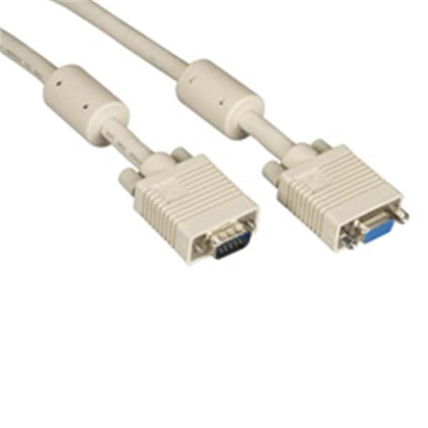 Serverusa 5 ft. VGA Video Cable with Ferrite Core, Male - Beige SE823912 - main