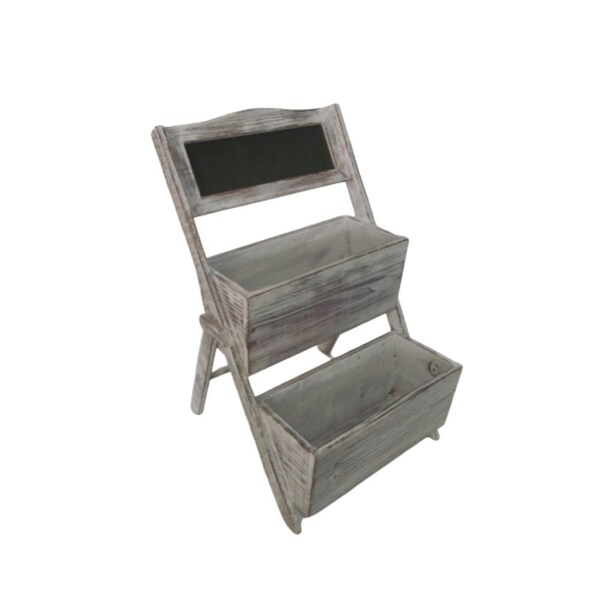Homeroots 10in Gray Solid Wood Indoor Outdoor Planter Box 274838 - main