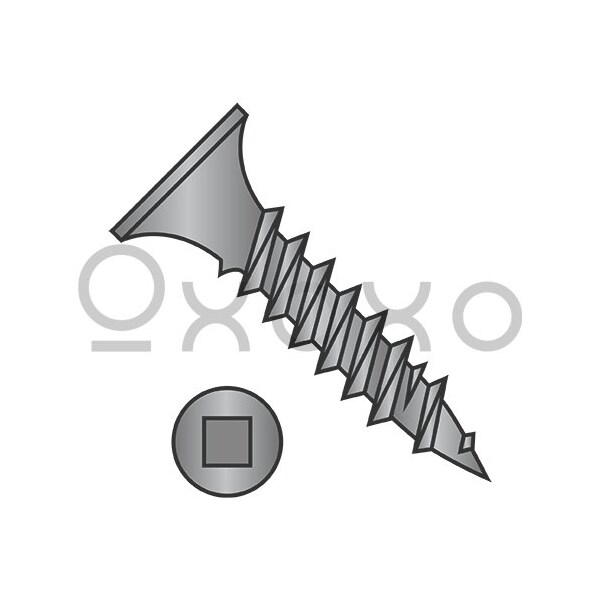 Oxoxo 8-15X1 Square Drive Bugle Head Fine Thread Drywall Screw Black Phosphate, 2000PK 441248 - main