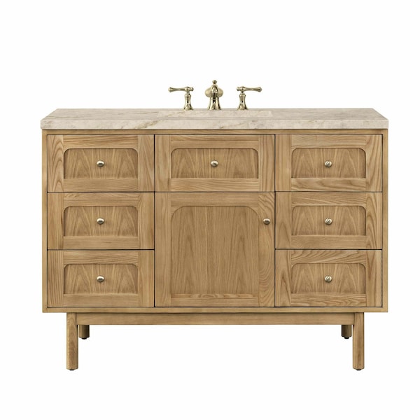 James Martin Vanities Laurent 48" Single Vanity, Light Natural Oak, w/ 3 CM Tajnar Eclos Top w/FreePower Wireless Charger 545-V48-LNO-FTJR - main