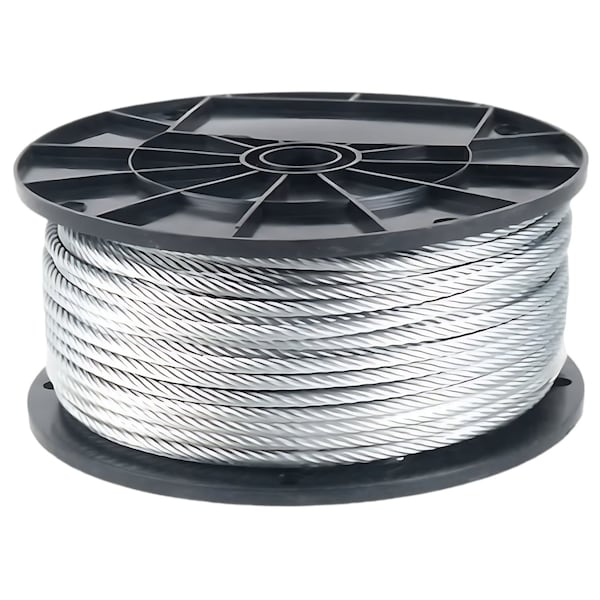 Hyw Products Galvanized Aircraft Cable Wire Rope 1/2" 6x25, 200 ft Reel 3102625-200 - main