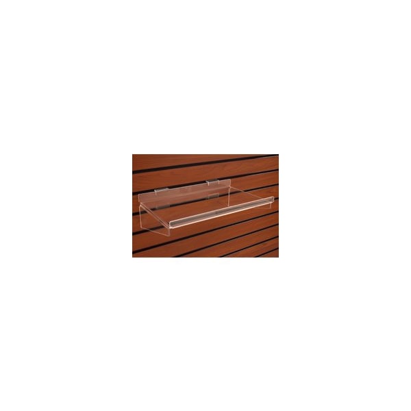 Specialty Store Services Acrylic Slatwall Shelf, 16 In. W X 10 In. D With 1/2 In. Lip 4221 - main