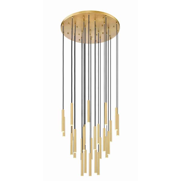 Z-Lite Forest 27 Light Chandelier, Modern Gold, 36 In W x 12 In H 919MP12-27R-MGLD-LED - main