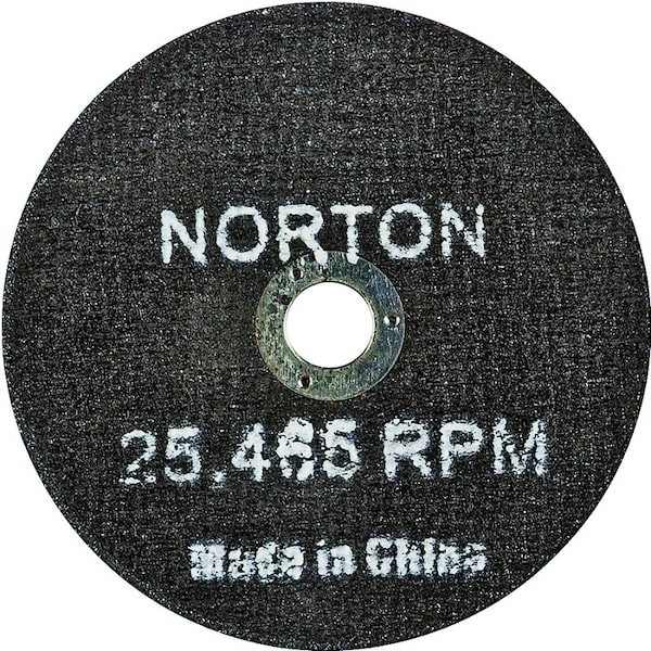 Norton Abrasives NORTON 66252835553 Cut-Off Wheel, 3 in Dia, 1/16 in Thick, 3/8 in Arbor, 36 Grit, Very Coarse 35553 - main