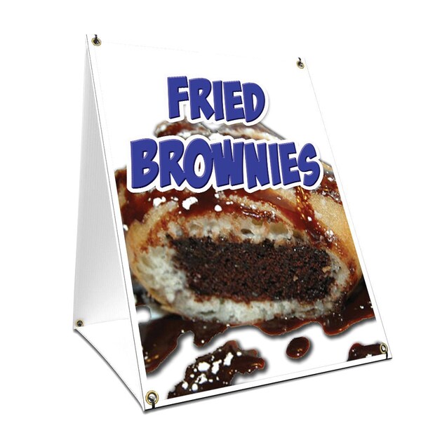 Signmission Fried Brownies, 24 Inch x 18 Inch A-frame Yard Sign, Plastic Sign SBC-1824-Fried Brownies - main