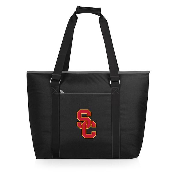 Picnic Time Family Of Brands NCAA USC Trojans Tahoe XL Tote Cooler Bag - Soft Cooler Bag - Picnic Cooler, Black 598-00-175-094-0 - main