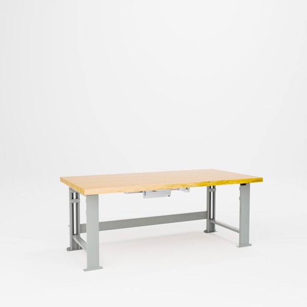 Pucel Hardwood Top Hydraulic Workbench, Electric, 36 in W x 72 in D x 29-41 in H, Gray HBW-3672-E12 - main