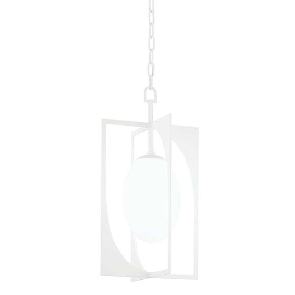 Troy Lighting Enzo 1 Light Lantern 13 In. Gesso White F1213-GSW - main