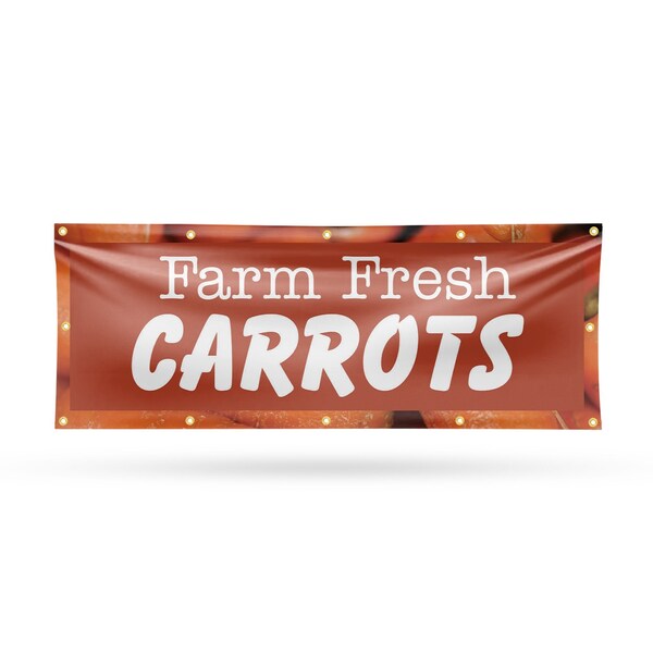 Signmission Farm Fresh Carrots, 48 Inch x 120 Inch, Vinyl Banner B-120-30585 - main