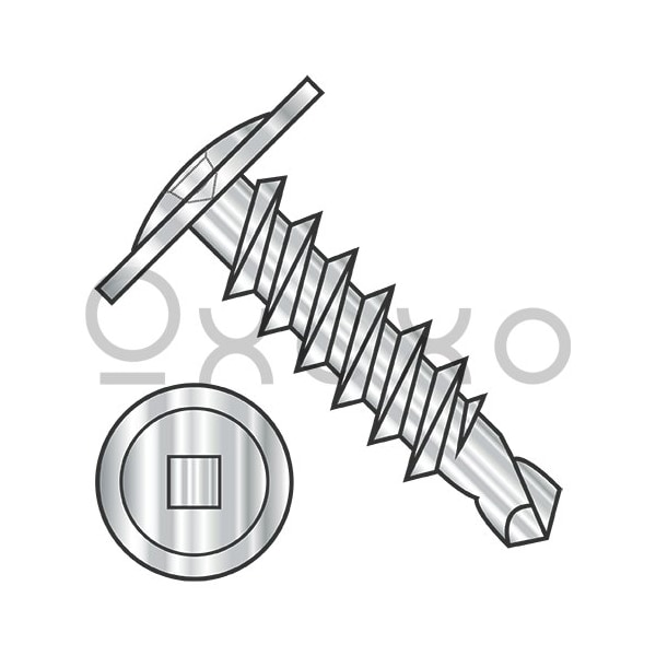 Oxoxo 8-18X5/8 Square Modified Truss Head Full Thread Self Drilling Screw 410 Stainles Steel, 4000PK 629785 - main