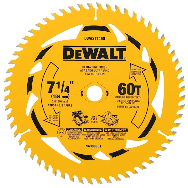 Dewalt Circular Saw Blade, 7.25 in dia. DWA271460 - main