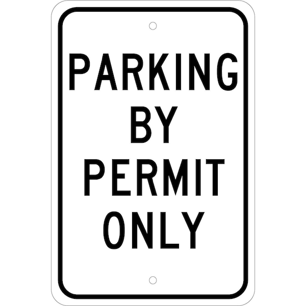 Nmc Parking By Permit Only Sign, TM54J TM54J - main