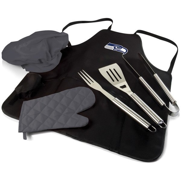 Picnic Time Family Of Brands NFL Seattle Seahawks - BBQ Apron Tote Pro Grill Set 635-88-179-284-2 - main
