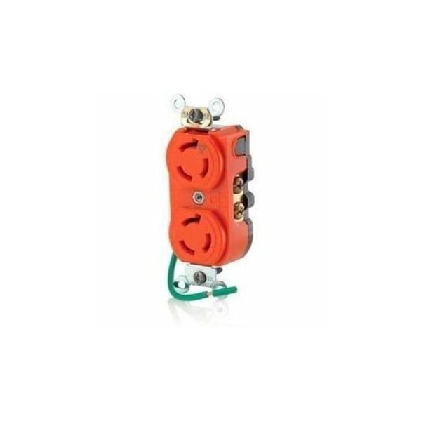 Leviton LockingReceptacle, 15A, 1-1/2hp, 250VAC, Org 4550-IG - main