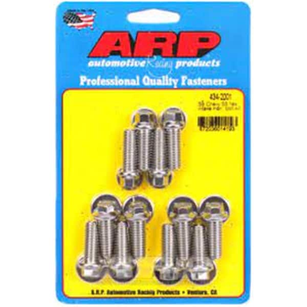 Arp 434-2001 Stainless Steel Hex Intake Manifold Bolt Kit for Small Block Chevy ARP434-2001 - main