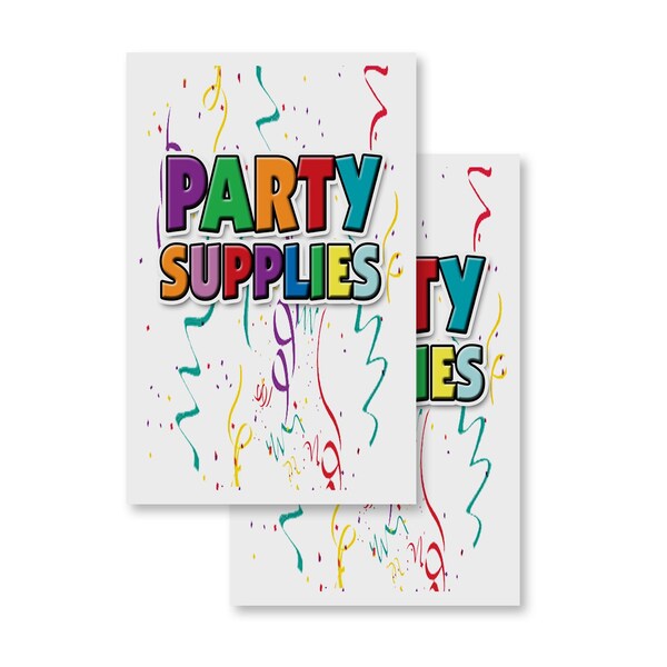 Signmission Party Supplies, 24 Inch x 36 Inch Vinyl Decals, Vinyl Decal, 2PK DSB-2436-2PACK-Party Supplies - main