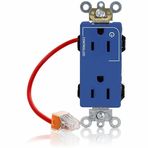 Leviton Straight Blade Receptacle, 5-15R, 15 A, 125V AC, Flush Mount, Self-Grounded M1626-1CB - main