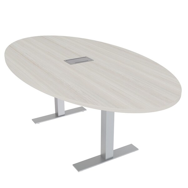 Skutchi Designs 4 Person Conference Table With Power Unit | 6' Oval Table | Harmony Series HAR-OVL-48X72-T-K458-ESIL - main