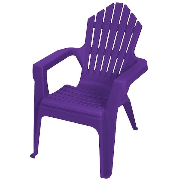 Gracious Living Kiddie Adirondack Adirondack Chair, Resin Seat, Resin Frame, Purple Iris Frame 11126-20PDQ - main