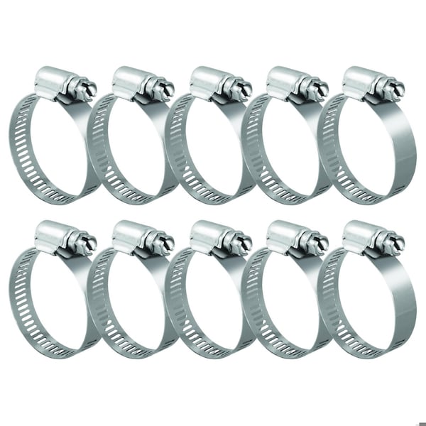 Grizzly Supply Hose Clamp, SAE 36, 304 Stainless Steel, 1-13/16 to 2-3/4 in Clamping Dia, 10PK #36S HC - main