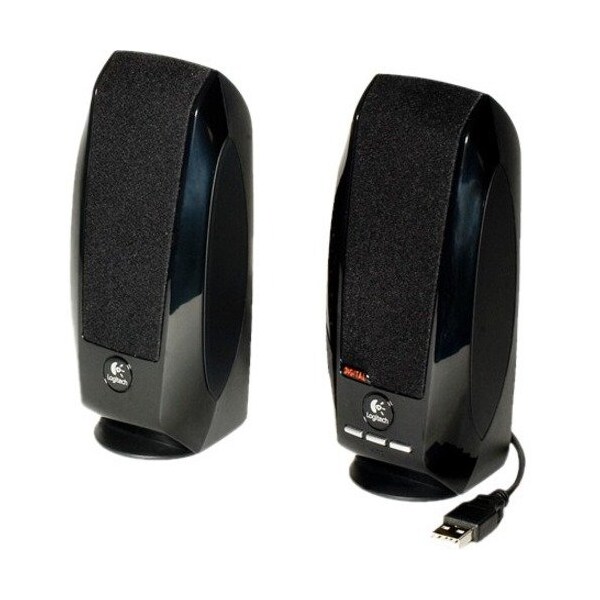 Logitech S150 2.0 Portable Speaker System - 1.20 W RMS - Black - Desktop - 90 Hz to 20 kHz - USB 980-001004 - main