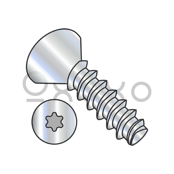 Oxoxo 4-20X1 6 Lobe Flat Plastite Alternative 48-2 Fully Threaded Zinc Bake & Wax, 10000PK 516955 - main