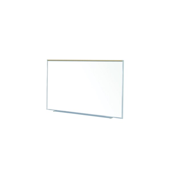 Ghent Proma Magnetic Porcelain Whiteboard, Aluminum Frame and Maprail, 5'H x 8'W M1P-58-1M - main