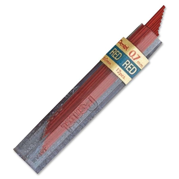 Pentel HB Super Hi-Polymer Leads, 0.7mm, Red, PK144, 144PK PPR7 - main