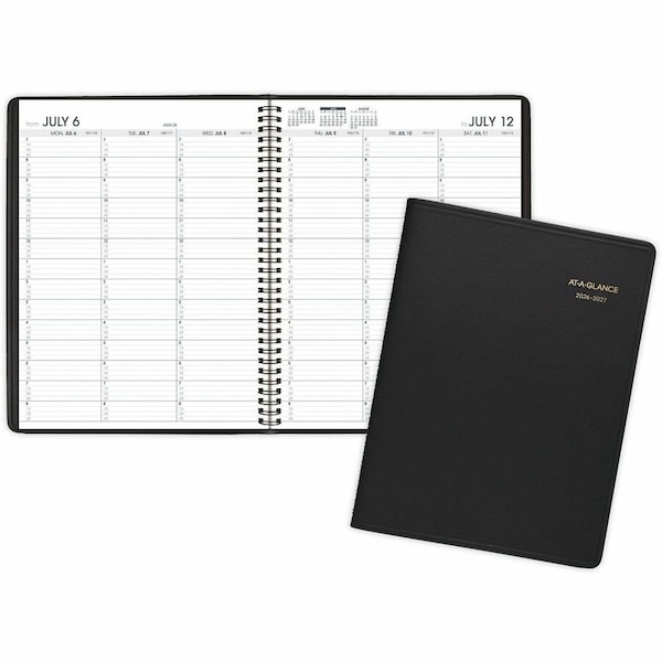 At-A-Glance Weekly Appointment Book, Academic, 11 x 8.25, Black, 2021-2022 7095705 - main