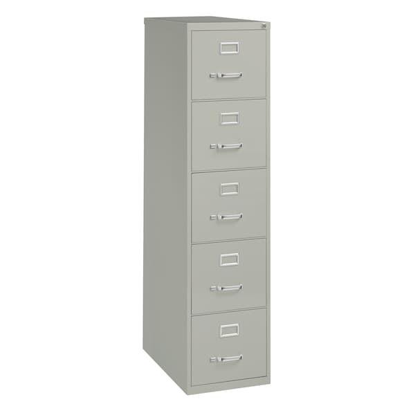 Hirsh 15" W 5 Drawer Vertical File Cabinet, Light Gray, Letter 17779 - main