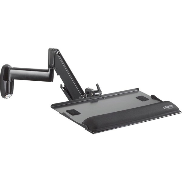Chief Height-Adjustable Keyboard and Mouse Tray Wall Mount - Black - 10 lb Load Capacity KWK110B - main
