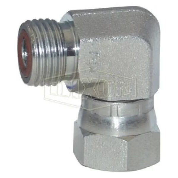 Dixon Hydraulic Elbow, 9/16-18 Nominal, Male Flat Face x Female Flat Face, Steel, Domestic FS6500-4-4 - main