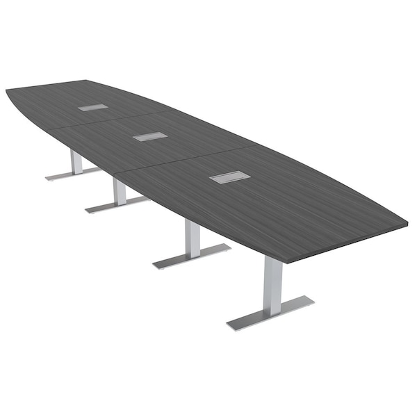 Skutchi Designs 16 Person Conference Table With Power Unit | 16' Boat Table | Harmony Series HAR-BOT-48X192-T-WA7949-ESIL - main