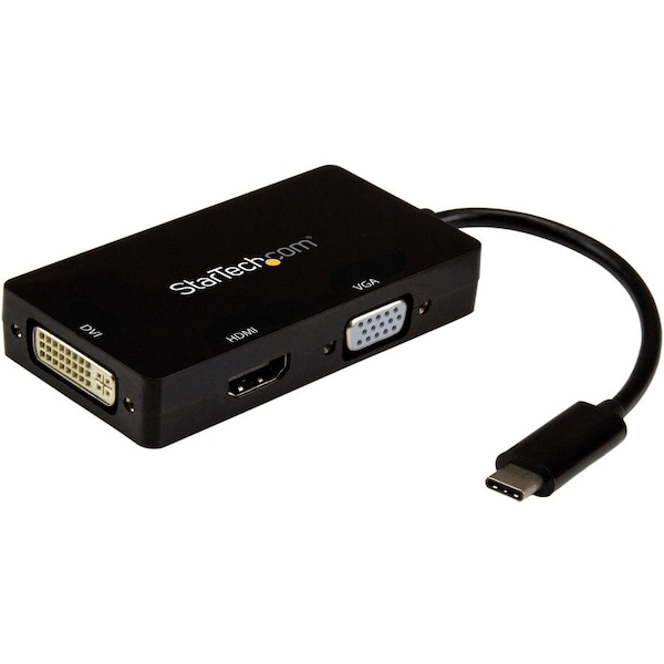 Startech.Com 3-IN-1 VIDEO CONVERTER USB TYPE C TO VGA DVI OR HDMI 4K CDPVGDVHDBP - main
