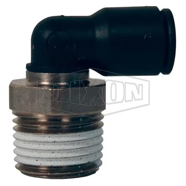 Dixon Legris by Push-In Elbow, 1/4 in x 10 mm Nominal, Male BSPT x Tube, 290 psi Pressure, Nylon, Domesti 31091013 - main