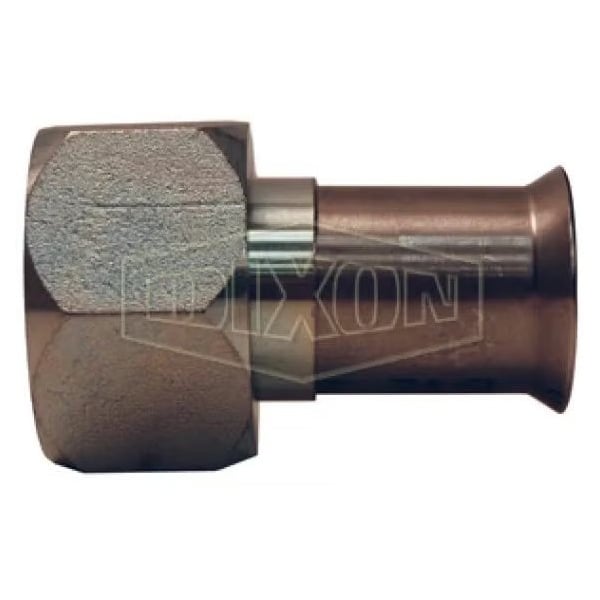 Dixon Straight Hose Fitting, 3/4-16 x 1/2 in Nominal, 37Deg Female SAE/JIC x Weld End Style, Carbon Steel, D FMF500 - main