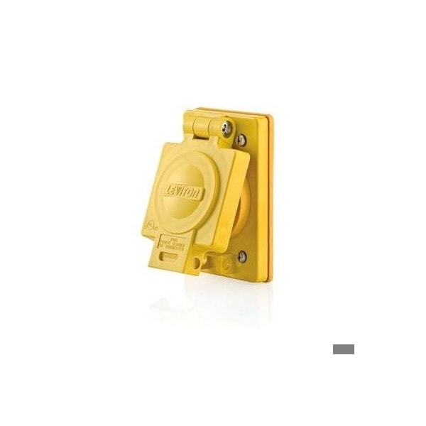 Leviton Watertight Locking Receptacle, Non-NEMA, 20 A, 120/208V AC, Three Phase, 4 Pole, Flush Mount 67W09 - main