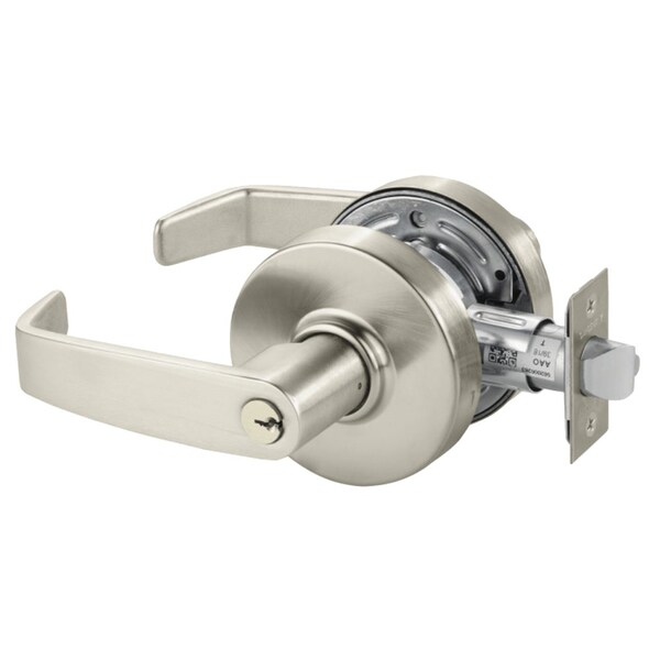 Sargent Grade 2 Entrance/Office Cylindrical Lock, L Lever, Conventional Cylinder, Satin Nickel Finish, Non- 28-7G05 LL 15 - main