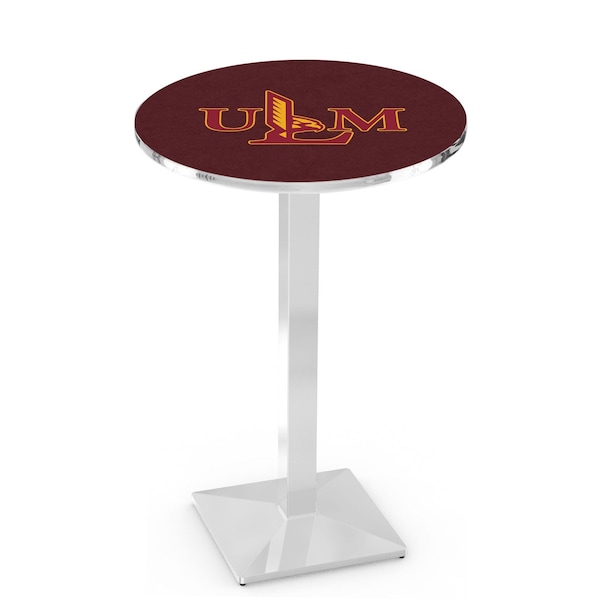 Holland Bar Stool Co 36" Chrome Louisiana-Monroe Pub Table, 36" dia. Top L217C3636LA-Mon - main