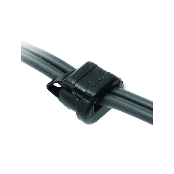 Heyco Strain Relief Bushing, Flat Cable, SR 6N4-4 Black, 1000PK 1160 - main