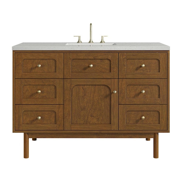 James Martin Vanities Laurent 48" Single Vanity, Honey Oak w/ 3 CM Lime Delight Silestone Top 545-V48-HNO-3LDL - main