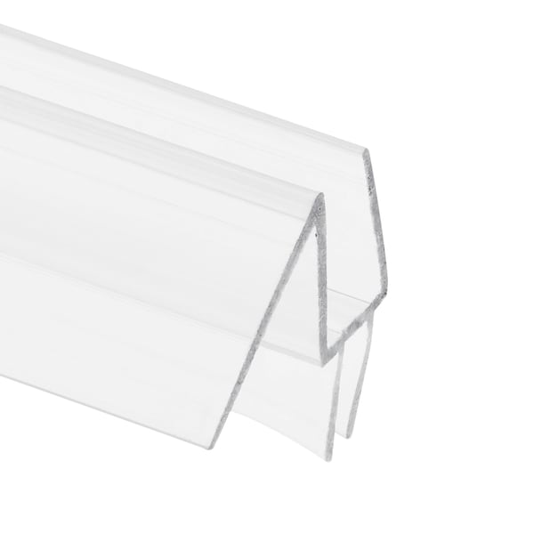 Prime-Line Frameless Shower Door Bottom Seal for 1/4 in Thick Glass Door, 45 Deg Drip Guard, 36 in, Clear Vinyl M 6256 - main